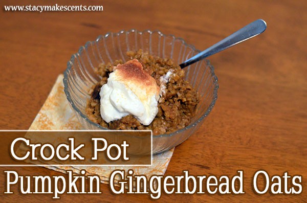 I love everything with pumpkin in it, so this crockpot pumpkin gingerbread oatmeal is perfect! It cooks overnight, so breakfast is ready when you wake up!