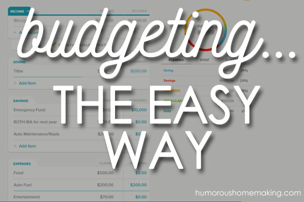Budgeting the Easy Way. It doesn't do any good to have a budget, if you don't stick to it. This great software can help you do just that. Check it out!