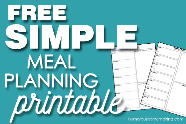 meal planning printable