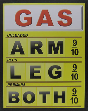 Buying a Car for Better Fuel Economy gas arm leg