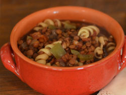 Lentil Lasagna Soup